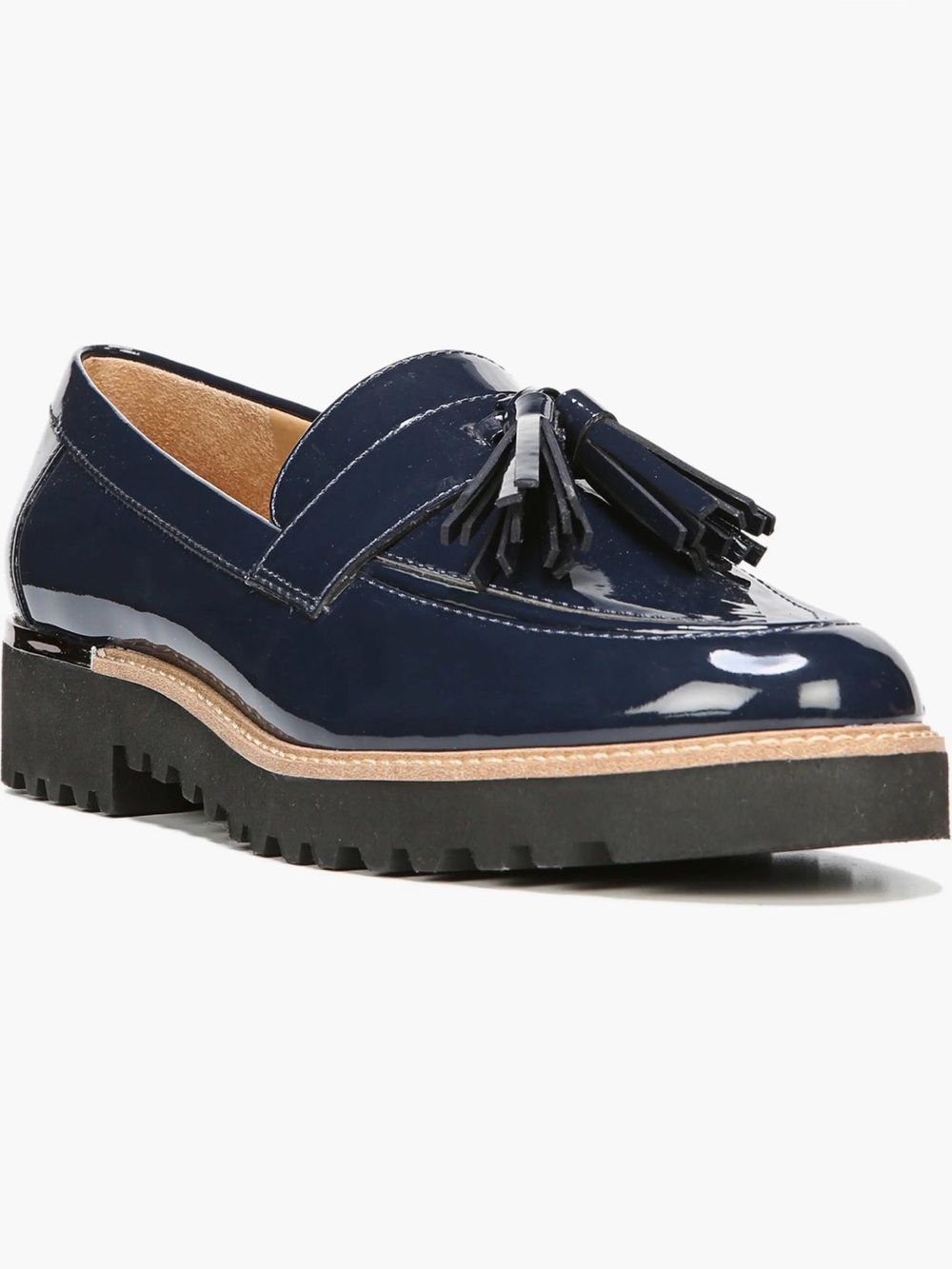 Franco Sarto Carolyn Tassel Lug Loafer Inky Navy Size 6.5